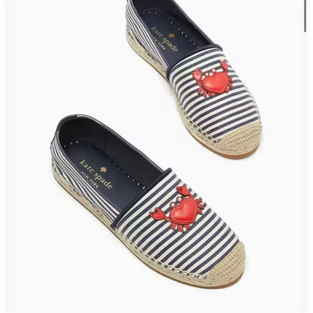 Kate Spade Surprise Laguna Espadrilles crab size 8 NWB